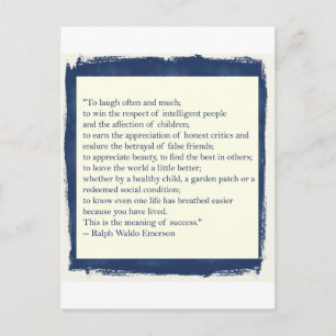 Emerson-Zitat Postkarte