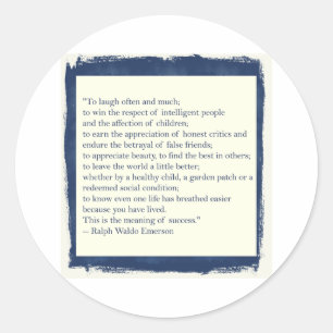 Emerson-Zitat Runder Aufkleber
