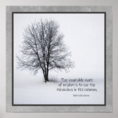 Emerson Zitat, um das Wunder zu sehen Poster (Vorne)