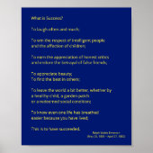 Emerson's Zitat (...Success..) Poster (Vorne)