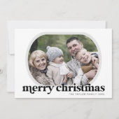 EMERY Black Family Foto Einfach Frohe Weihnachten (Vorderseite)