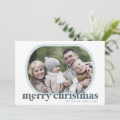 EMERY Blue Family Foto Einfach Frohe Weihnachten (Stehend Vorderseite)