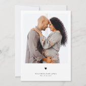 EMERY | Elegante Calligraphy Baby Shower Sein Jung Einladung (Rückseite)