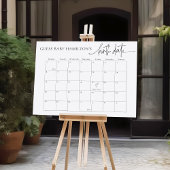 EMERY Guess Baby's Due Date / Birth Date Calendar Poster