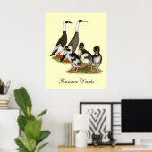 Emery Penciled Runner Duck Family Poster (Heimbüro)