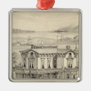 Emery Residence, Oakland, Alameda Co Silbernes Ornament