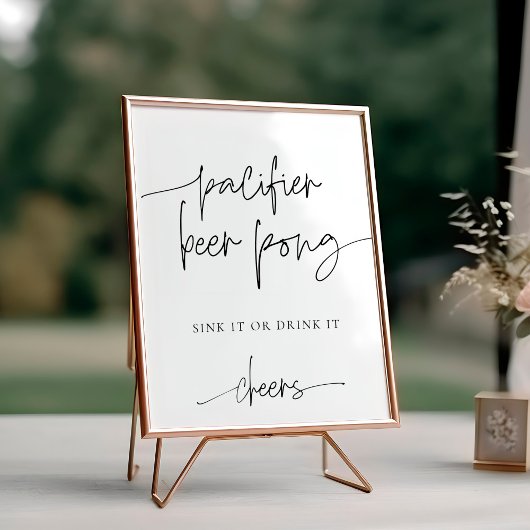 EMERY Schnuller Beer Pong Baby Showspiel Poster