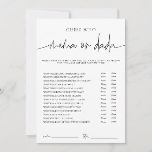 EMERY Whimsi Mama oder Dada Baby Shooting Game Car Einladung