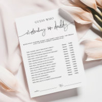 EMERY Whimsi Mommy oder Daddy Baby Shower Game Car