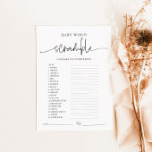 EMERY Whimsi Word Scramble Baby Showkarte Hinweiskarte