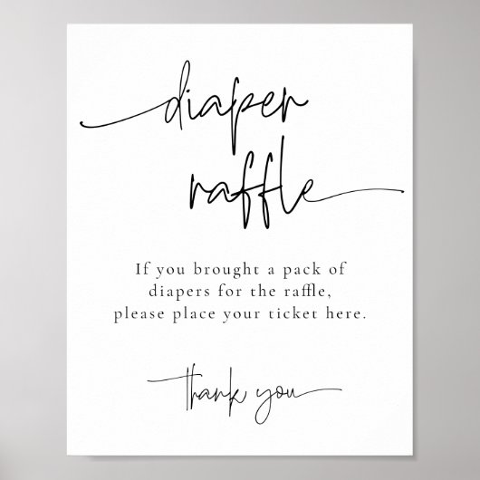 EMERY Whimsical Diaper Raffle Baby Showspiel Poster (Vorne)