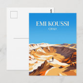 Emi Koussi Vulkan Tschad Postkarte (Vorne/Hinten)
