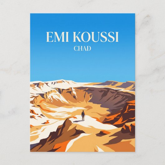 Emi Koussi Vulkan Tschad Postkarte (Vorderseite)