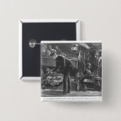 Emigrant-Schiff zu der Zeit des irischen Hungers Button (Vorne & Hinten)