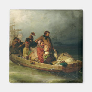 Emigrantpassagiere an Bord, 1851 Magnet