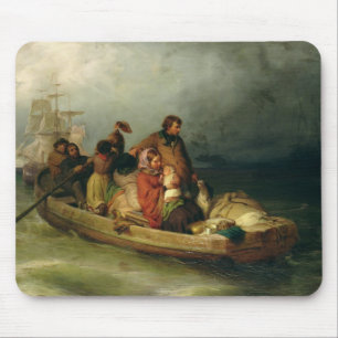 Emigrantpassagiere an Bord, 1851 Mousepad