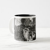 Emigration zum Western-Land Zweifarbige Tasse (Vorderseite Links)