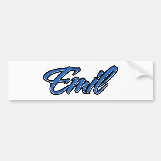 Emil Name blue Aufkleber Sticker Autoaufkleber (Vorne)