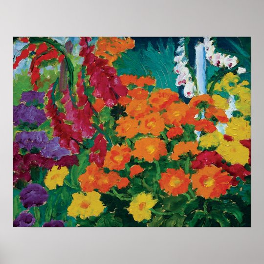 Emil Nolde Garten der Blumenfeinen Kunst Poster Zazzle.de