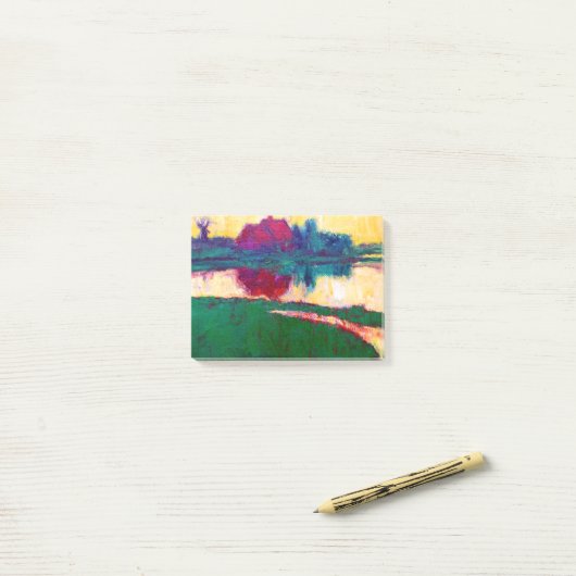 Emil Nolde-Landschaft mit Bauernhaus Post-it Klebezettel (Auf Schreibtisch)