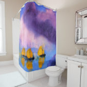 Emil Nolde - Meer mit violetten Wolken und Segelbo Duschvorhang (Beispiel)