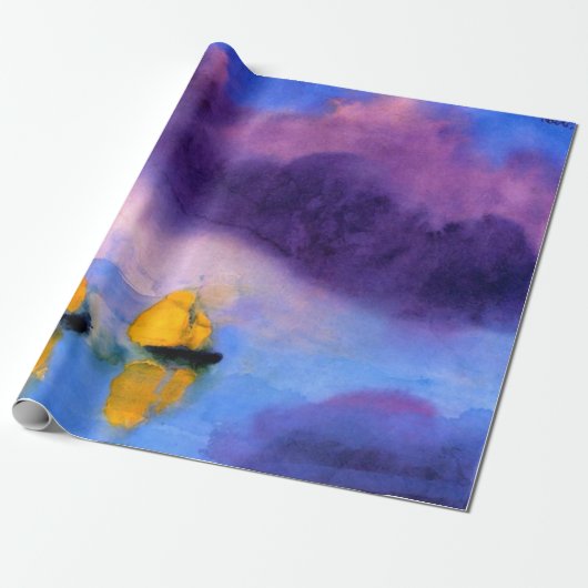 Emil Nolde - Meer mit violetten Wolken und Segelbo Geschenkpapier (Ungerollt)