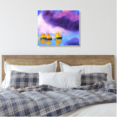 Emil Nolde - Meer mit violetten Wolken und Segelbo Leinwanddruck (Insitu (Schlafzimmer))