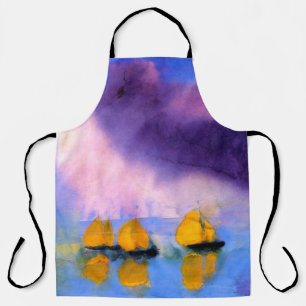 Emil Nolde - Meer mit violetten Wolken und Segelbo Schürze