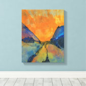 Emil Nolde Mountain Landschaftstal mit Sonnenunter Leinwanddruck (Insitu (Holzboden))
