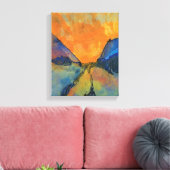 Emil Nolde Mountain Landschaftstal mit Sonnenunter Leinwanddruck (Insitu (Wohnzimmer))