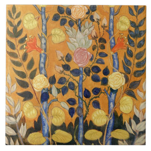 Emile Bernard Malerei, Rose, Fliese