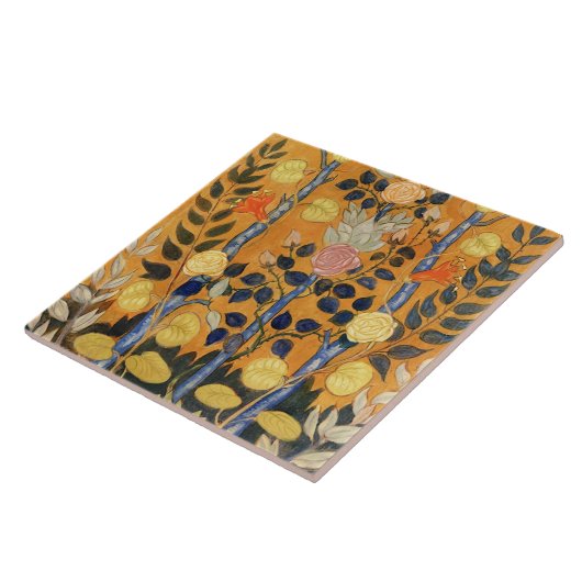 Emile Bernard Malerei, Rose, Fliese (Seite)