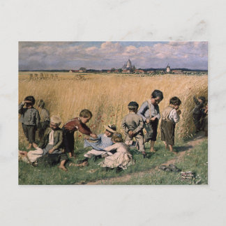 Emile Claus - Auf dem Weg zur Schule Postkarte