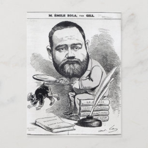 Emile Zola als Naturwissenschaftlerin von "L'Eclip Postkarte