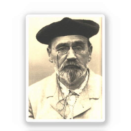 Émile Zola, c. 1902 Aufkleber (Vorderseite)
