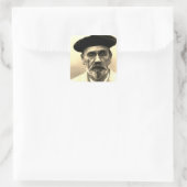 Émile Zola, c. 1902 Quadratischer Aufkleber (Tasche)