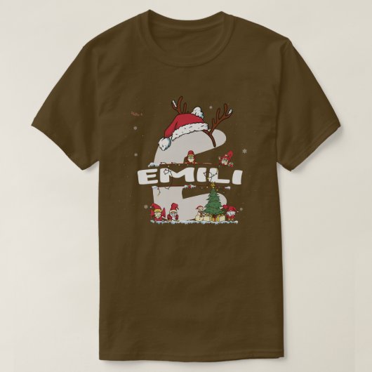 Emili Christmasw Emili Name for funny Xmas T-Shirt (Design vorne)