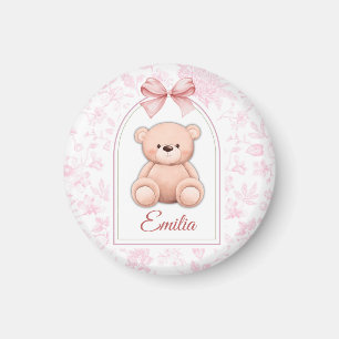 Emilia Benutzerdefiniertes rosa Teddy-Bär-Kinder Magnet