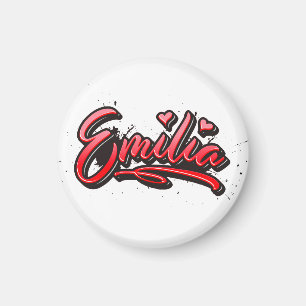 Emilia Heart Splash Graffiti Magnet