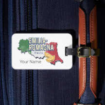 Emilia Romagna Flag Italien Retro Region Karte Vin