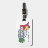 Emilia Romagna Flag Italien Retro Region Karte Vin Gepäckanhänger (Vorderseite vertikal)