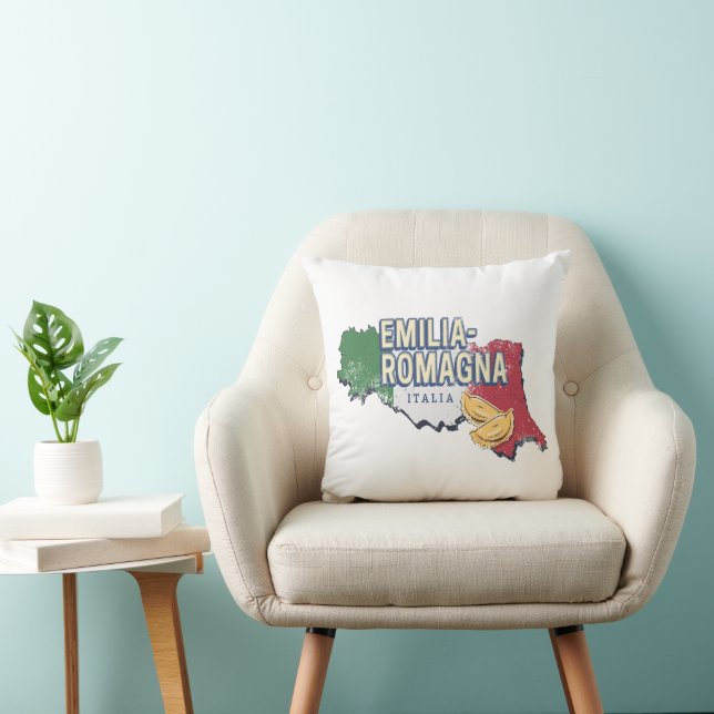 Emilia Romagna Flag Italien Retro Region Karte Vin Kissen (Stuhl )