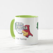 Emilia Romagna Flag Italien Retro Region Karte Vin Tasse (Vorderseite Links)