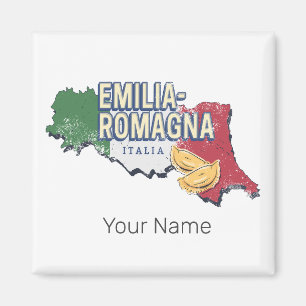 Emilia Romagna Flagge Italien Retro Region Karte V Magnet