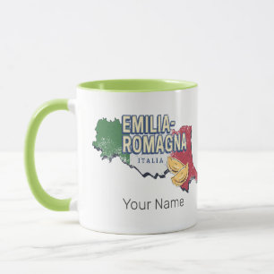 Emilia Romagna Flagge Italien Retro Region Karte V Tasse