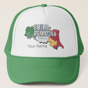 Emilia Romagna Flagge Italien Retro Region Karte V Truckerkappe