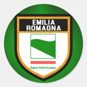 Emilia-Romagna Flagge Runder Aufkleber