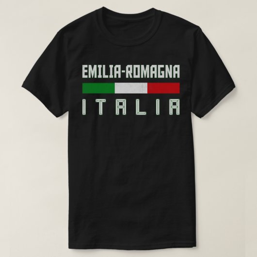 Emilia Romagna Italia Region Typografie Des T-Shirt (Design vorne)