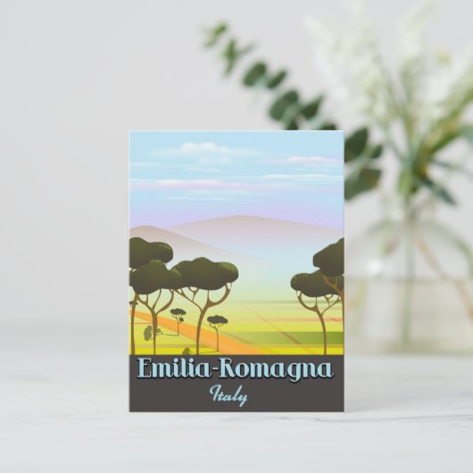 Emilia-Romagna Italien Reiseplakat Postkarte (Stehend Vorderseite)