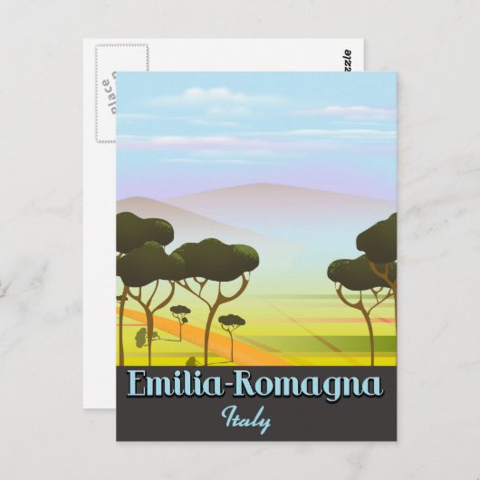 Emilia-Romagna Italien Reiseplakat Postkarte (Vorne/Hinten)